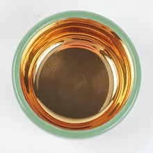 Load image into Gallery viewer, Teacup - Gold 24k Lined Celadon Butterfly and Flower 120 ml
