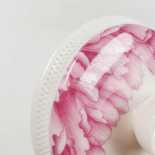 Load image into Gallery viewer, Gaiwan - White Porcelain Pink Peony 360 Degrees Filter Lid 160 ml
