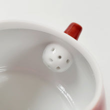Load image into Gallery viewer, Teapot - Red and White Porcelain 175 ml

