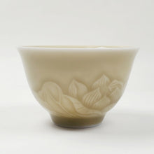 Load image into Gallery viewer, Teacup - Yellow Glaze Porcelain with Lotus Flower and Goldfish 80 ml 2 pcs

