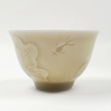 Load image into Gallery viewer, Teacup - Yellow Glaze Porcelain with Lotus Flower and Goldfish 80 ml 2 pcs
