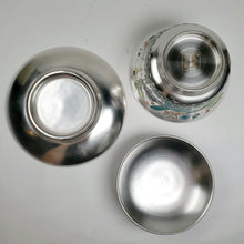 Load image into Gallery viewer, Gaiwan - Pure Silver Lined Inside and Out Lotus and Fish 3 pcs 200 ml
