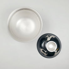Load image into Gallery viewer, Gaiwan - Pure Silver Lined Black Deer 2 pcs 120 ml
