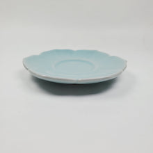 Load image into Gallery viewer, Saucer - Celadon Porcelain Flower Shape with Ice Cracks 2 pc
