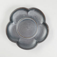 Load image into Gallery viewer, Saucer - Brown Ceramic Flower Shape Large

