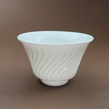 Load image into Gallery viewer, Teacup - White Porcelain Wave Pattern 40 ml  2 pcs
