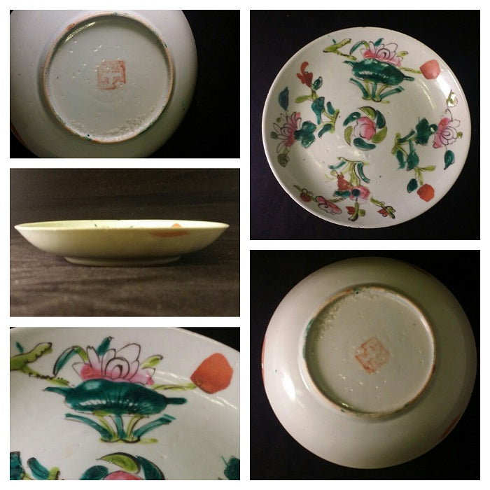 Late Qing Period Plate Four Seasons