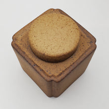 Load image into Gallery viewer, Tea Jar - Yellow Glaze Square
