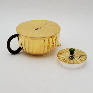 24 K Gold Plated Pure Silver Teapot - Jing Lan (Well Barrier） 160 ml