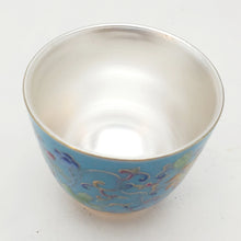 Load image into Gallery viewer, Silver Lined Blue Lotus Teacup
