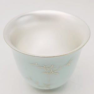 Silver Lined Bamboo Teacup