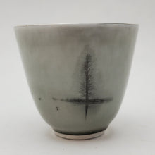 Load image into Gallery viewer, Silver Lined Grey Water Ink Teacup
