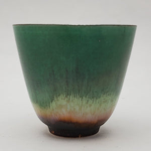 Silver Lined Green Teacup