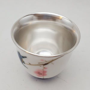 Silver Lined Spring Blossom Teacup