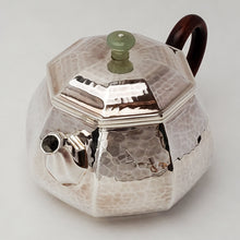Load image into Gallery viewer, Hand Stamped Pure Silver Octagon Teapot 145 ml
