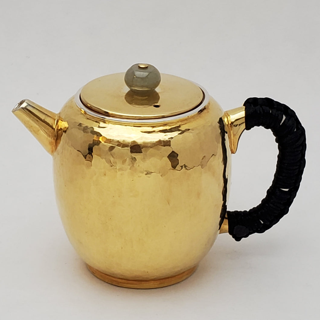 24 K Gold Plated Pure Silver Teapot - Gong Deng (Lantern) 120 ml
