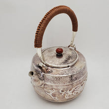 Load image into Gallery viewer, Pure Silver Tea-Water Kettle - Tao Tie 1000 ml
