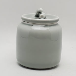 Ash Grey Bamboo Lid Tea Jar