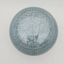 Load image into Gallery viewer, Blue Metal Crack Lines Celadon Tea Jar
