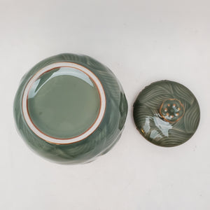 Green Glaze Fish Tea Jar
