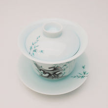 Load image into Gallery viewer, Gaiwan - Celadon Hand Painted Bamboo 160 ml

