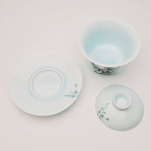 Load image into Gallery viewer, Gaiwan - Celadon Hand Painted Bamboo 160 ml
