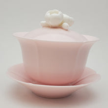 Load image into Gallery viewer, Gaiwan - Light Pink White Flowers 3 PC Set 150 ml
