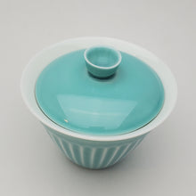 Load image into Gallery viewer, Gaiwan - Turquoise Stripe 120 ml

