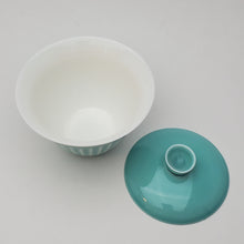 Load image into Gallery viewer, Gaiwan - Turquoise Stripe 120 ml
