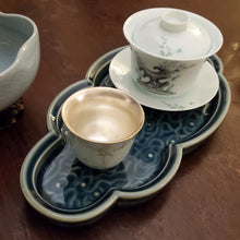 Load image into Gallery viewer, Tea Tray - Ji Lan Blue Glaze Auspicious Cloud
