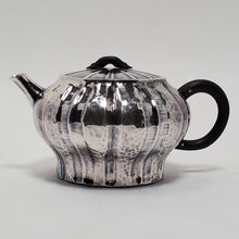 Load image into Gallery viewer, Hand Stamped Pure Silver pumpkin Teapot 150 ml

