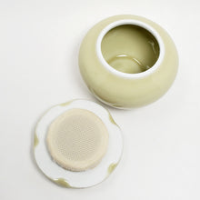 Load image into Gallery viewer, Soft Yellow Glaze Lotus Leaf Tea Jar sm
