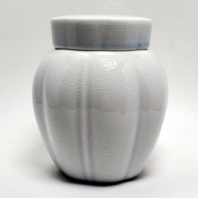 Load image into Gallery viewer, Pumpkin Shape Lavender Glass Glaze Tea Jar
