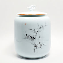 Load image into Gallery viewer, Light Celadon Bamboo Tea Jar lg
