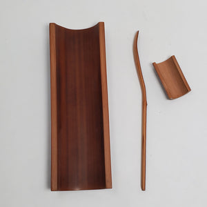 Tea Tool Set - Carved Aged Bamboo #3