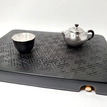 Load image into Gallery viewer, Black Ceramic Tea Boat Tray
