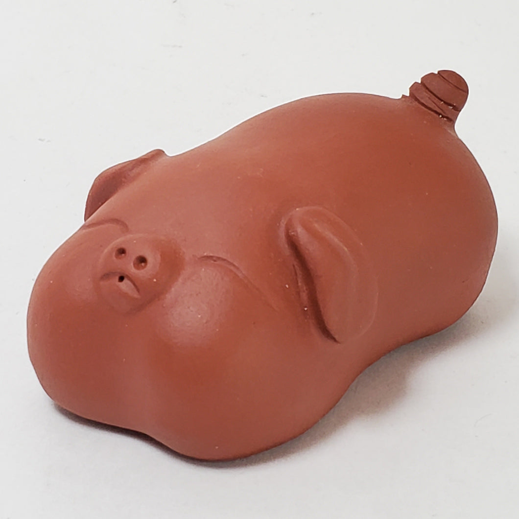 Tea Pet Lucky Pig Red Clay