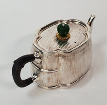 Load image into Gallery viewer, Pure Silver Teapot - Hai Tang Bamboo 120 ml
