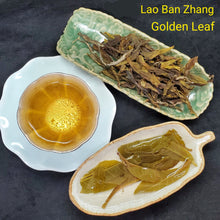 Load image into Gallery viewer, 2020 Spring Lao Ban Zhang Golden Leaf Green Puerh Brick 500 g
