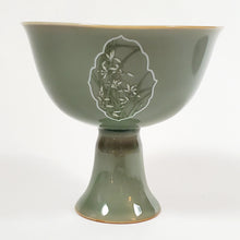 Load image into Gallery viewer, Tall Stem Green Glaze Orchid Teacup 80 ml
