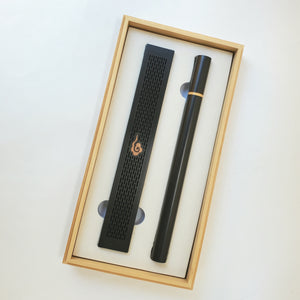 Hard Wood Incense Stick Burner and Holder in Bamboo Box Set - Auspicious Cloud