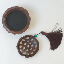 Load image into Gallery viewer, Black Sandalwood Hard Wood Coil Incense Burner Lotus Pot small
