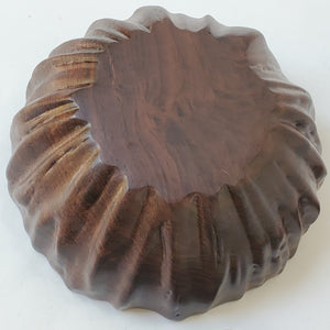 Black Sandalwood Hard Wood Coil Incense Burner Lotus Pot small