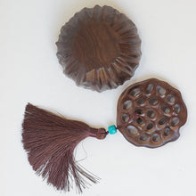Load image into Gallery viewer, Black Sandalwood Hard Wood Coil Incense Burner Lotus Pot large

