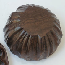 Load image into Gallery viewer, Black Sandalwood Hard Wood Coil Incense Burner Lotus Pot large
