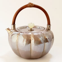 Load image into Gallery viewer, Pure Silver Tea-Water Kettle - Pumpkin 800 ml
