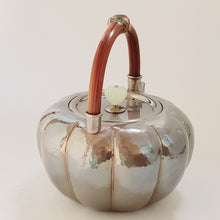 Load image into Gallery viewer, Pure Silver Tea-Water Kettle - Pumpkin 800 ml

