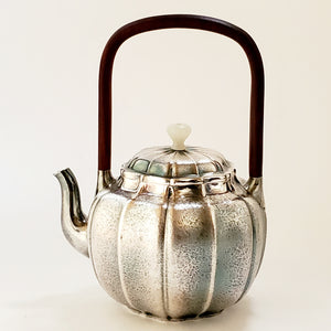Pure Silver Tea-Water Kettle - Hai Tang Begonia 400 ml