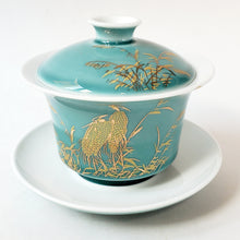Load image into Gallery viewer, Gaiwan - Seafoam Gold Herons 150 ml
