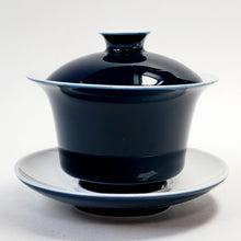 Load image into Gallery viewer, Gaiwan - Porcelain Navy Blue Plain 150 ml
